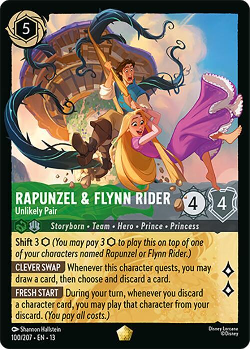 Rapunzel & Flynn Rider - Unlikely Pair (100/204) [Attack of the Vine!]