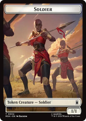 Soldier // Copy Double-Sided Token (4 // 1) [Marvel Super Heroes Commander]