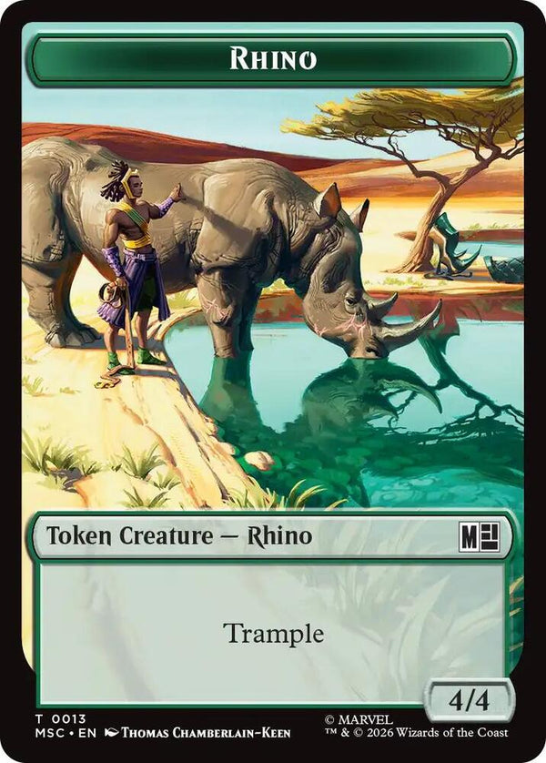 Rhino (013) // Beast (011) Double-Sided Token (13 // 11) [Marvel Super Heroes Commander]