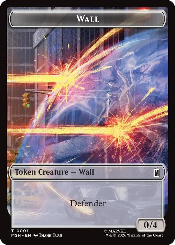 Wall // Moloid Double-Sided Token (001/013) [Marvel Super Heroes]