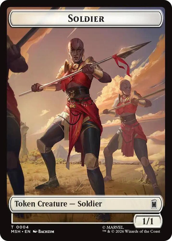Soldier // Insect Double-Sided Token (004/012) [Marvel Super Heroes]
