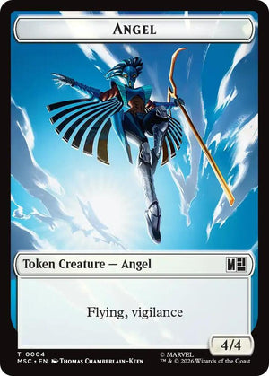 Angel (004) // Vibranium (015) Double-Sided Token (4 // 15) [Marvel Super Heroes Commander]