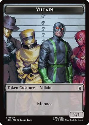 Villain // Soldier Double-Sided Token (009/003) [Marvel Super Heroes]