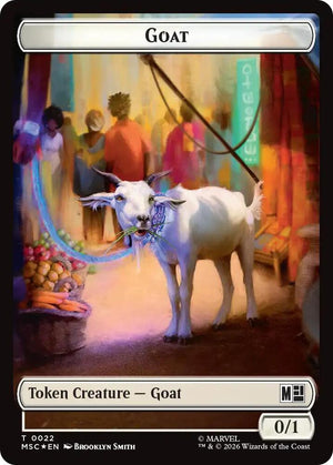 Goat // Soldier Double-Sided Token (Surge Foil) (22 // 23) [Marvel Super Heroes Commander]
