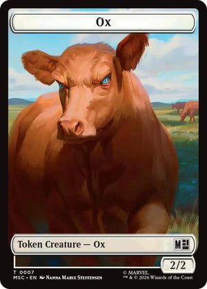 Ox // Vibranium Double-Sided Token (7 // 15) [Marvel Super Heroes Commander]