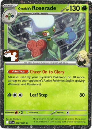 Cynthia's Roserade - 008/182 (Cosmos Holo) [Prize Pack Series Cards]
