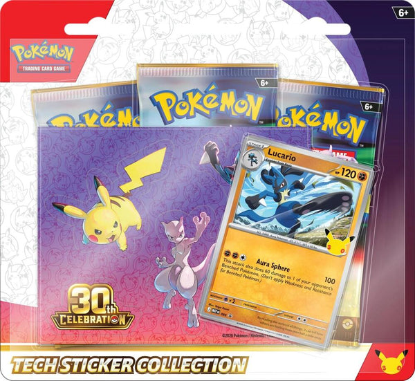 30th Celebration Tech Sticker Collection Lucario