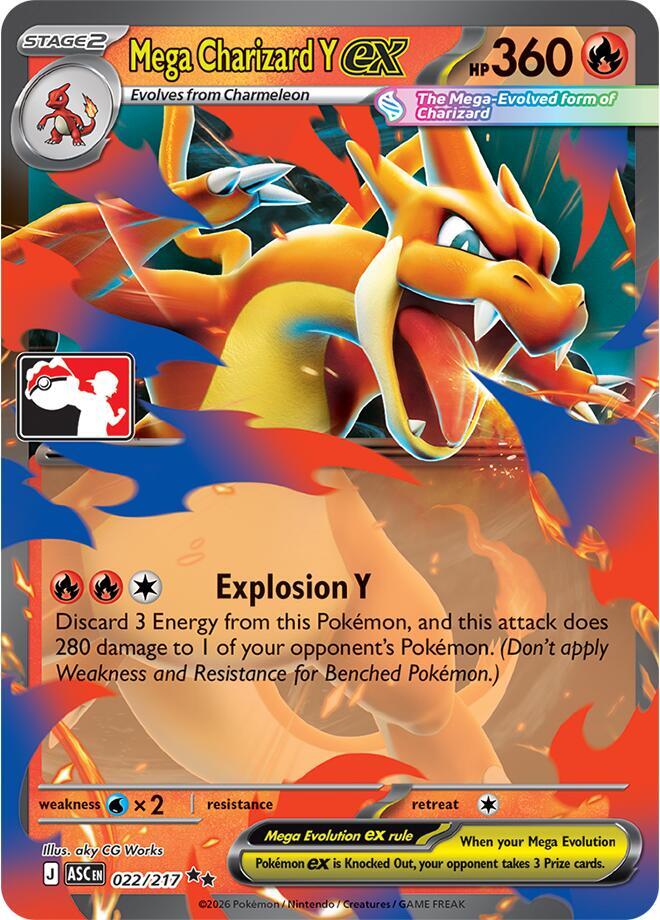 Mega Charizard Y ex - 022/217 [Prize Pack Series Cards]