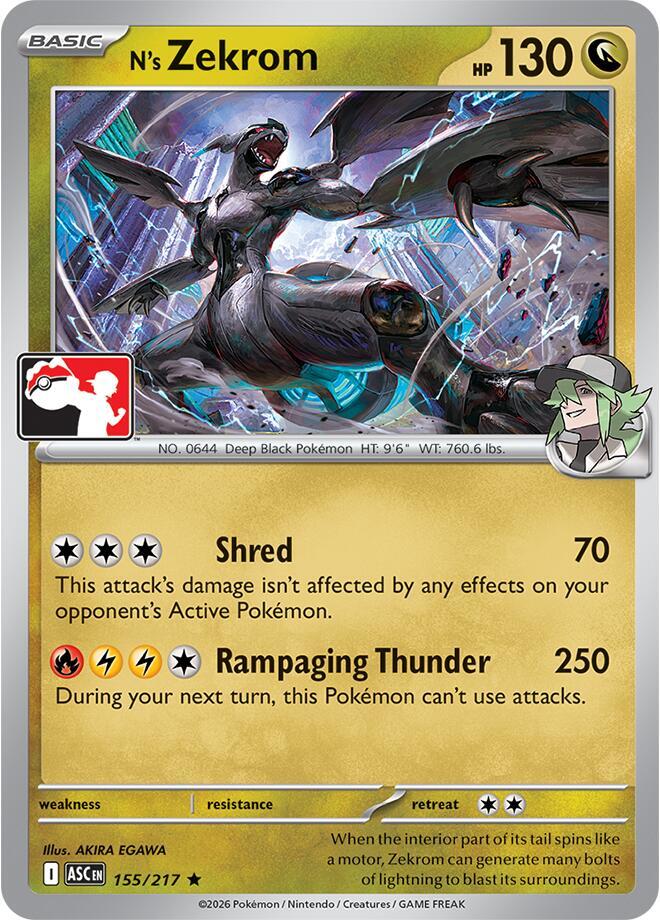 N's Zekrom - 155/217 [Prize Pack Series Cards]