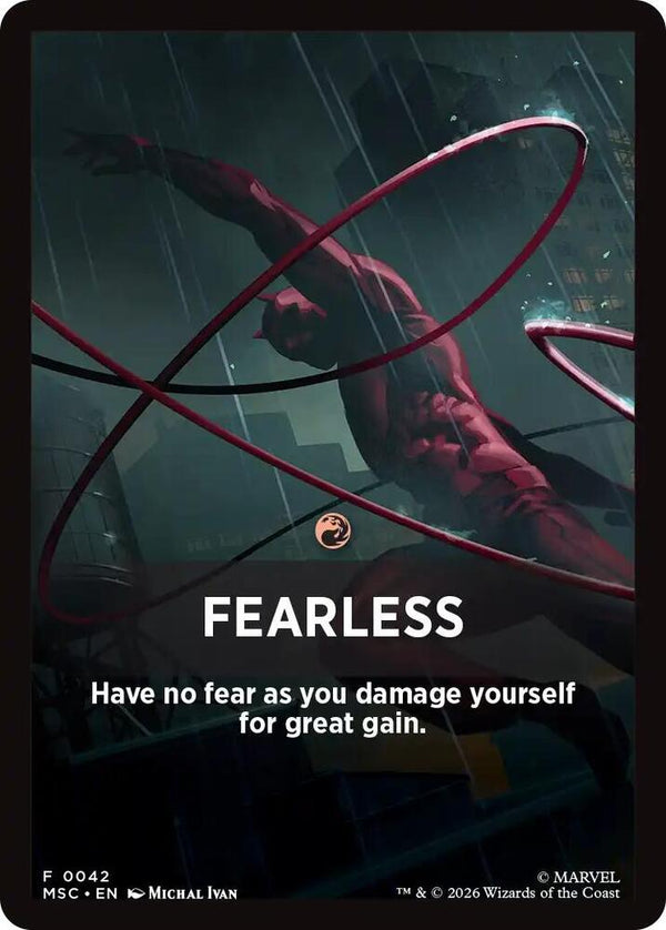 Fearless Theme Card (42) [Marvel Super Heroes Commander]