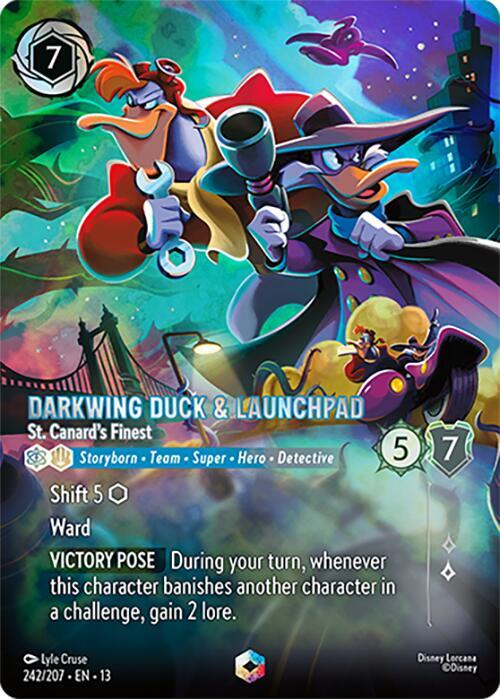 Darkwing Duck & Launchpad - St. Canard's Finest (Enchanted) (242/204) [Attack of the Vine!]