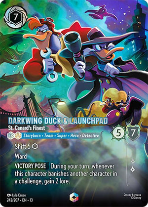 Darkwing Duck & Launchpad - St. Canard's Finest (Enchanted) (242/204) [Attack of the Vine!]