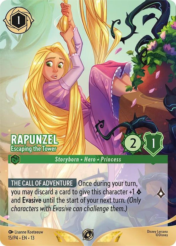 Rapunzel - Escaping the Tower (Store Championship Participant) (15) [Disney Lorcana Promo Cards]