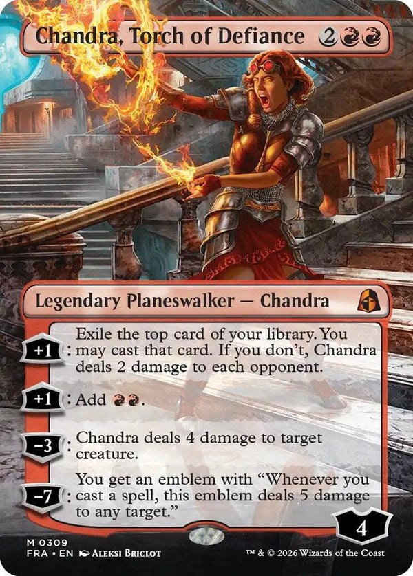 Chandra, Torch of Defiance (Borderless) (309) [Reality Fracture]