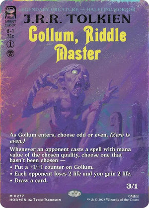 Gollum, Riddle Master (Borderless) (Surge Foil) (277) [The Hobbit]