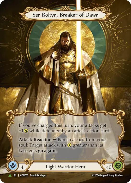 Ser Boltyn, Breaker of Dawn (Marvel) - CON005 [Flesh and Blood Promo Cards]