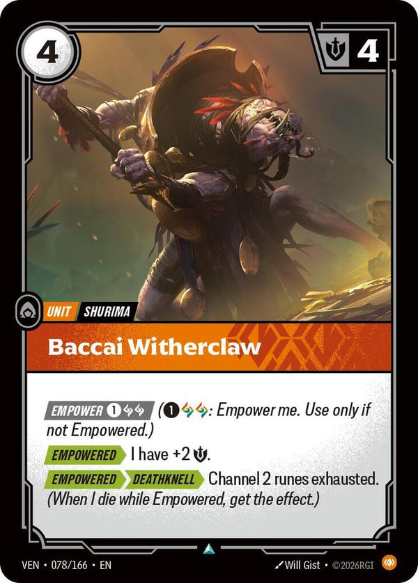 Baccai Witherclaw (078/166) [Vendetta]