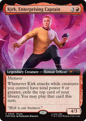 Kirk, Enterprising Captain (Extended Art) (6) [Media Promos]