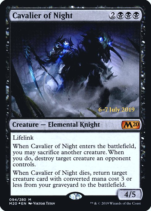 Cavalier of Night (94s) [Core Set 2020 Promos]