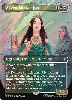 Arwen, Mortal Queen (Borderless) (Surge Foil) (70) [The Hobbit: Eternal-Legal]