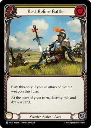 Rest Before Battle (Yellow) (MPW067) [Mastery Pack Warrior]