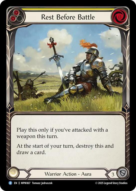 Rest Before Battle (Yellow) (MPW067) [Mastery Pack Warrior]
