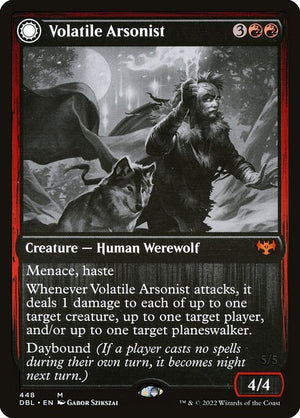 Volatile Arsonist // Dire-Strain Anarchist (448) [Innistrad: Double Feature]