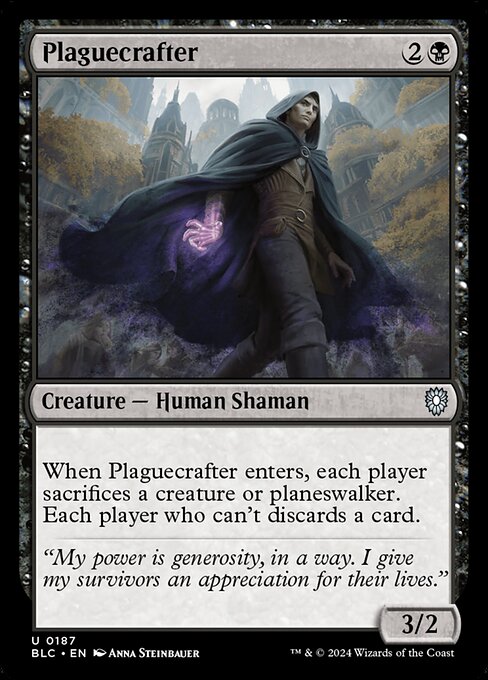 Plaguecrafter (187) [Bloomburrow Commander]