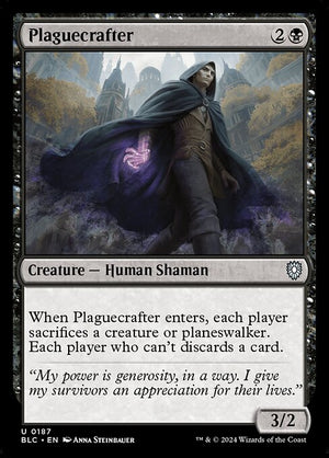 Plaguecrafter (187) [Bloomburrow Commander]