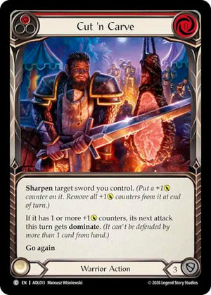 Cut 'n Carve (Red) (AOL013) [Armory Deck: Olympia]