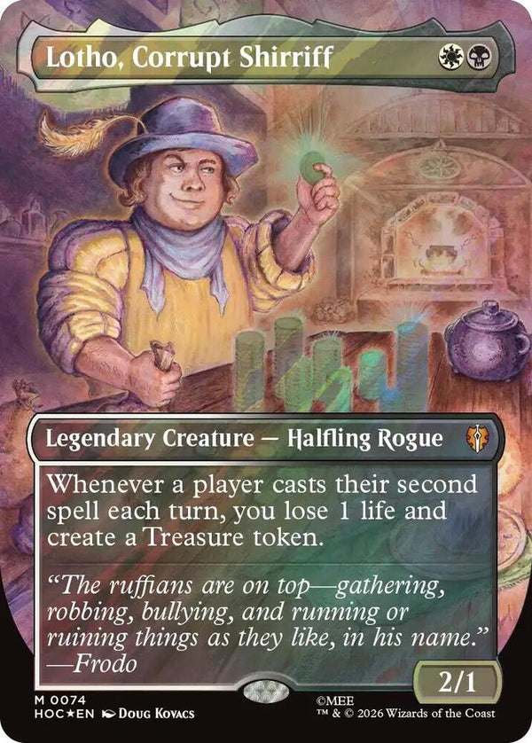 Lotho, Corrupt Shirriff (Borderless) (Surge Foil) (74) [The Hobbit: Eternal-Legal]