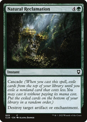 Natural Reclamation (829) [Commander Legends: Battle for Baldur's Gate]