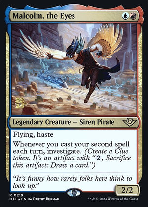 Malcolm, the Eyes (219s) [Outlaws of Thunder Junction Promos]