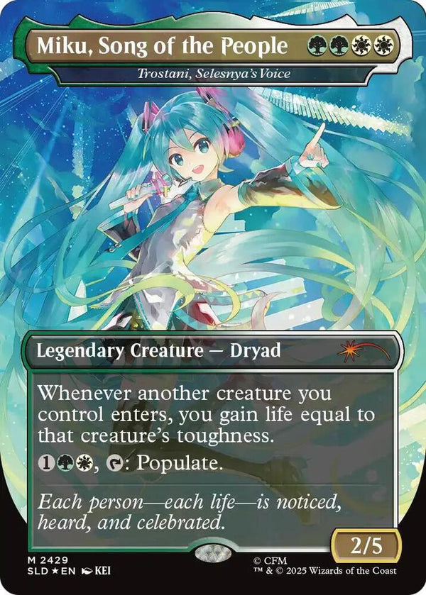 Miku, Song of the People - Trostani, Selesnya's Voice (2429) [Secret Lair Drop]