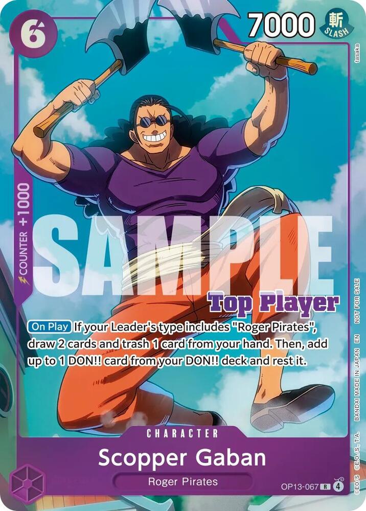 Scopper Gaban (CS 26-27 Top Player Pack Vol. 1) (OP13-067) [One Piece Promotion Cards]