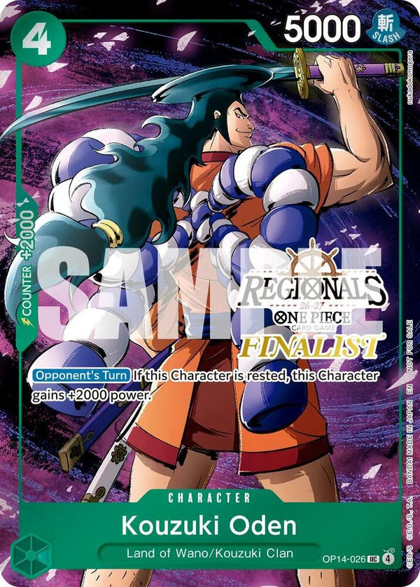 Kouzuki Oden (Regionals Finalist Card Set 26-27 Vol.2) (OP14-026) [One Piece Promotion Cards]
