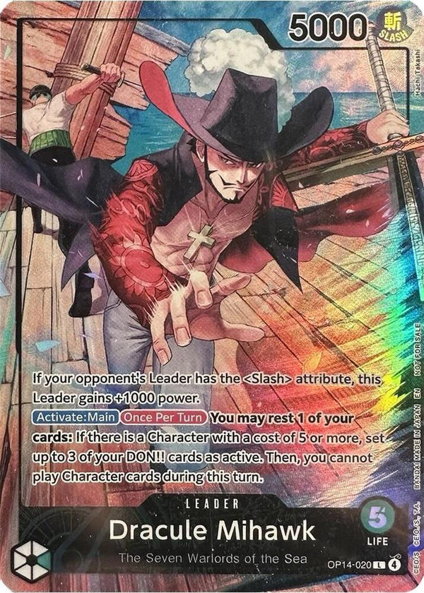 Dracule Mihawk (2026 PSA Magazine Promo) (OP14-020) [One Piece Promotion Cards]