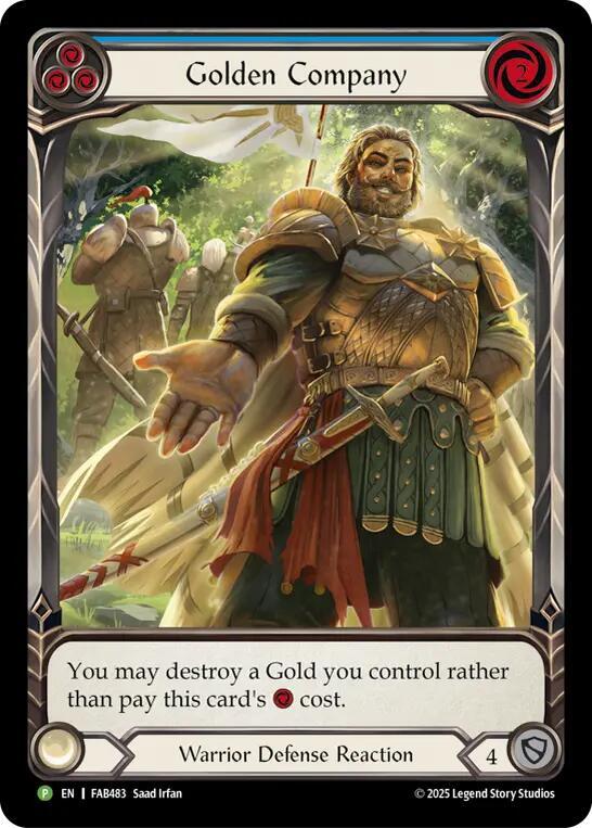 Golden Company (Blue) - FAB483 [Flesh and Blood Promo Cards]