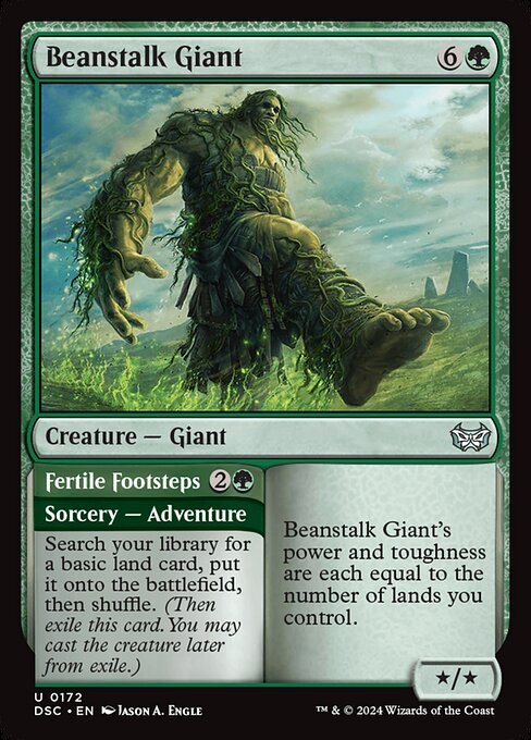 Beanstalk Giant // Fertile Footsteps (172) [Duskmourn: House of Horror Commander]