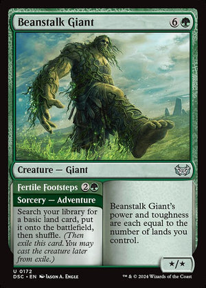Beanstalk Giant // Fertile Footsteps (172) [Duskmourn: House of Horror Commander]