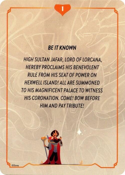 Reign of Jafar Lore Card (1 of 19) [Reign of Jafar]