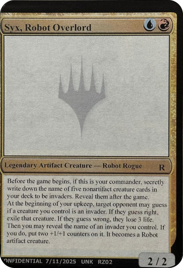 Syx, Robot Overlord [Un-Known Event Playtest Cards]
