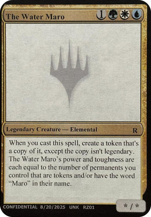 The Water Maro [Un-Known Event Playtest Cards]