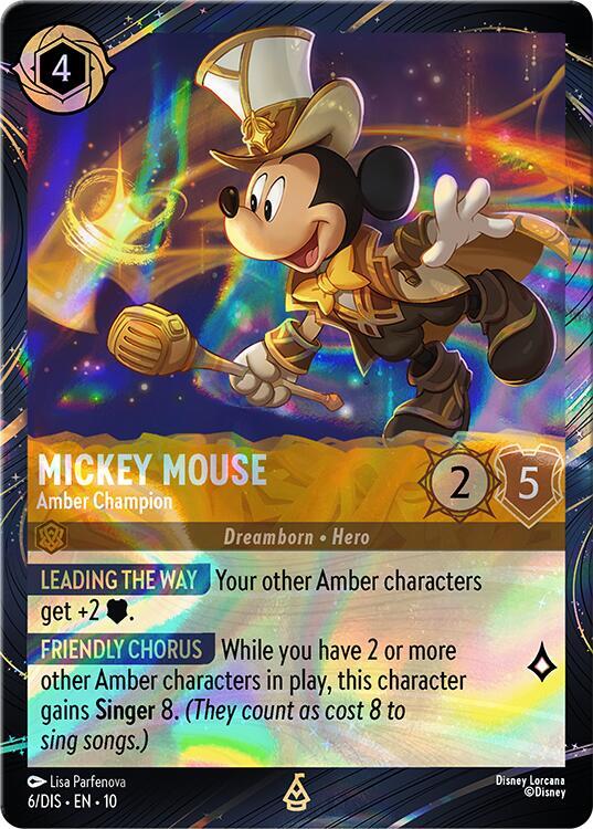 Mickey Mouse - Amber Champion (6) [Disney Lorcana Promo Cards]