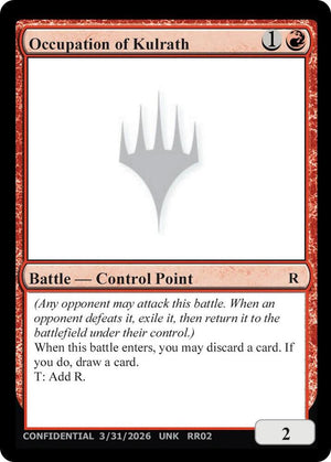 Occupation of Kulrath [Un-Known Event Playtest Cards]