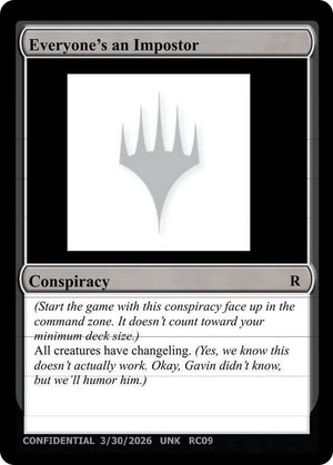 Everyone's an Imposter [Un-Known Event Playtest Cards]