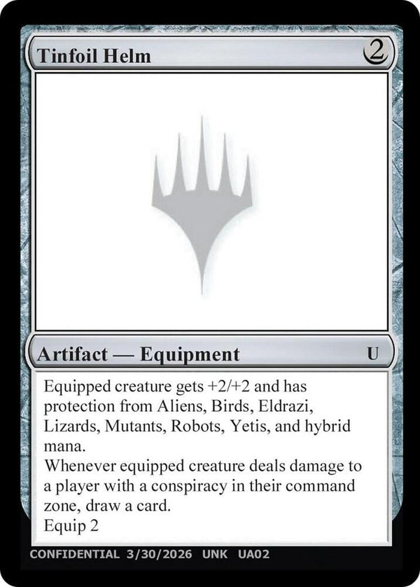 Tinfoil Helm [Un-Known Event Playtest Cards]