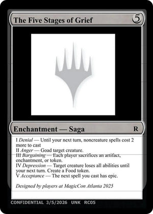 The Five Stages of Grief [Un-Known Event Playtest Cards]