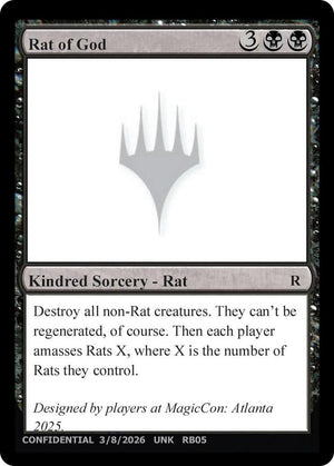 Rat of God [Un-Known Event Playtest Cards]