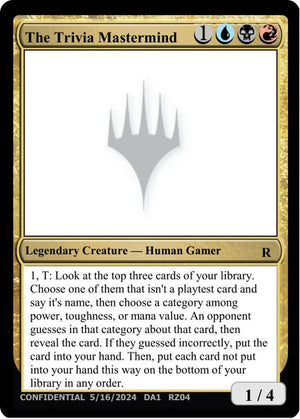 The Trivia Mastermind [Un-Known Event Playtest Cards]